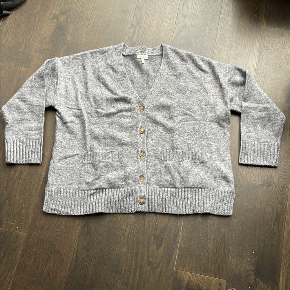 Ella Moss Gray Button Up Cardigan, NWOT
